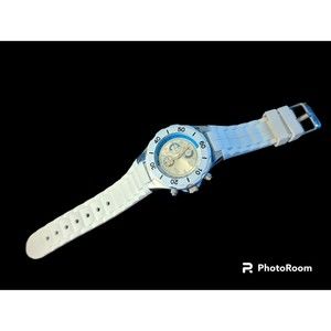 Unisex Watch MZ Berger White Band Face 60 Minute Ring New Battery SS Bezel